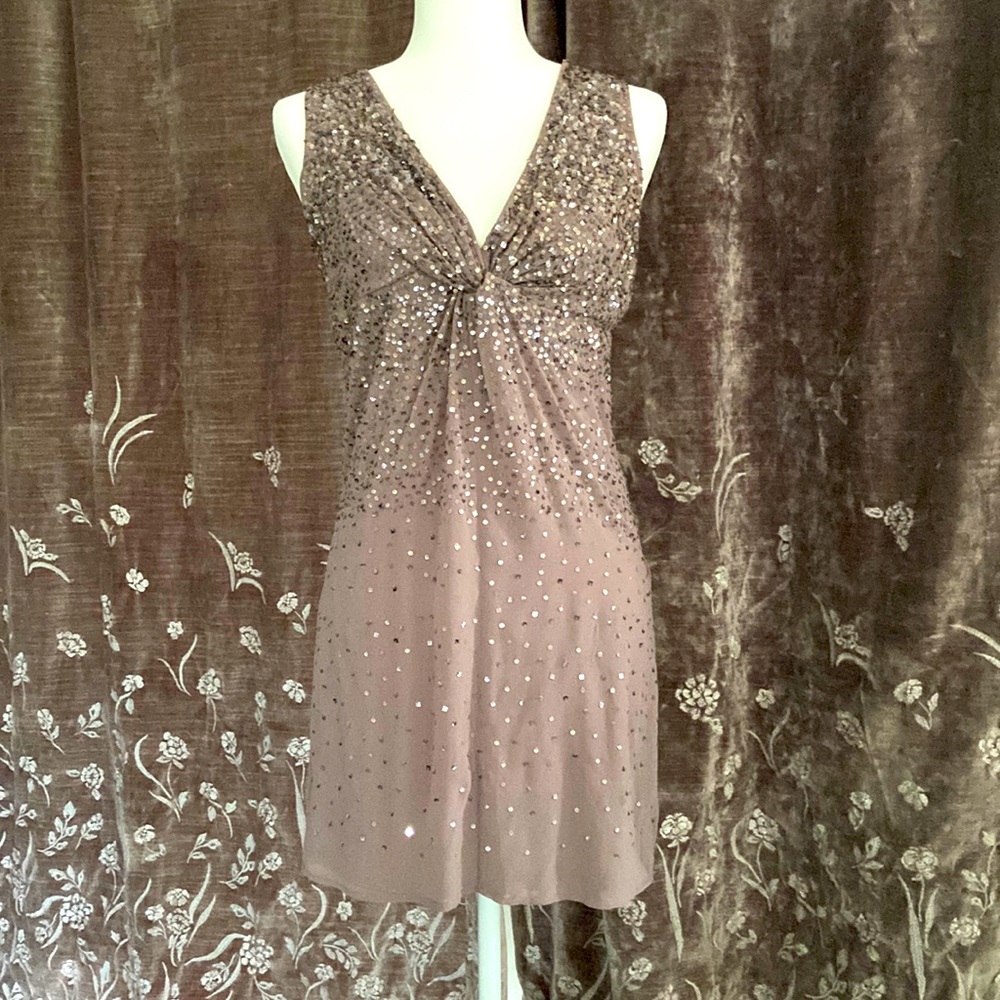 Armani Exchange Size S Mini Sparkle V Neck Dress